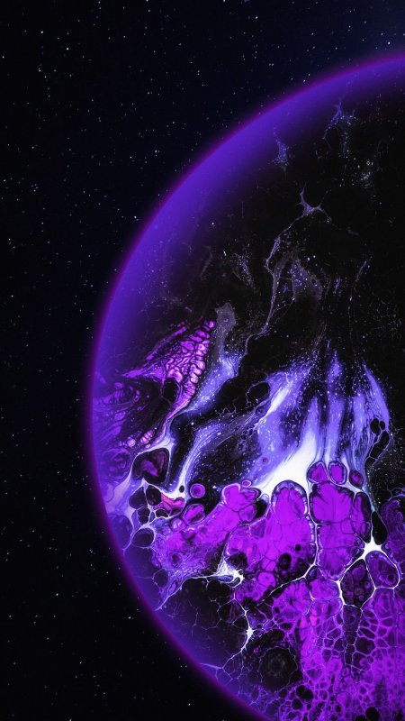 Purple planets wallpaper