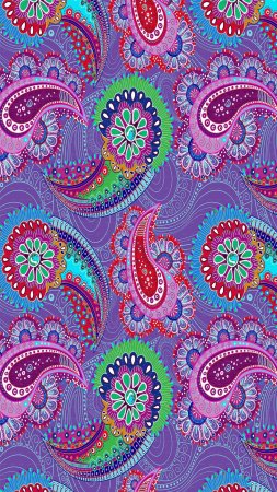 Colorful paisley wallpaper скачать фон 1424 x 2532