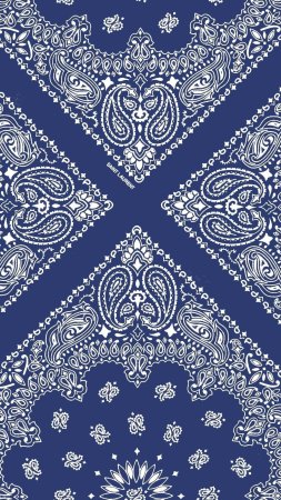 Bandana - blue paisley скачать фон 1424 x 2532