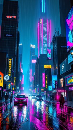Обои для iphone с ночным городом мечты в г киберпанк скачать фон 1080 x 1920