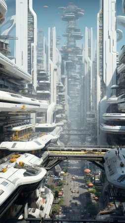 Futuristic sci fi скачать фон 720 x 1280