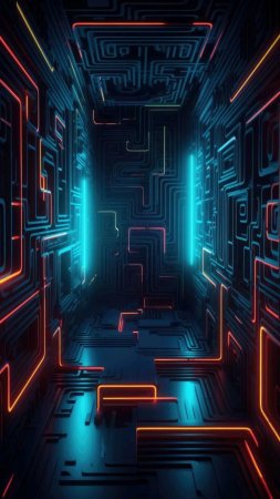 Неоновая абстракция скачать фон 1424 x 2532