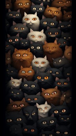 Котики много