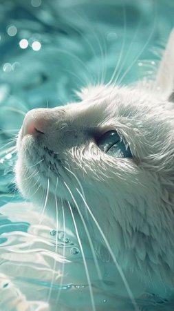 Котик в воде