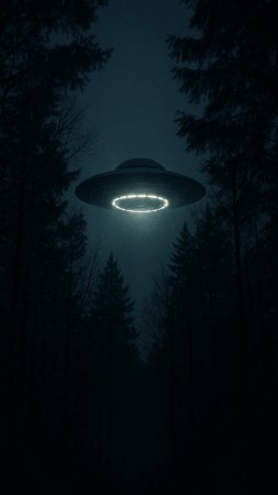 Летающая тарелка в небе