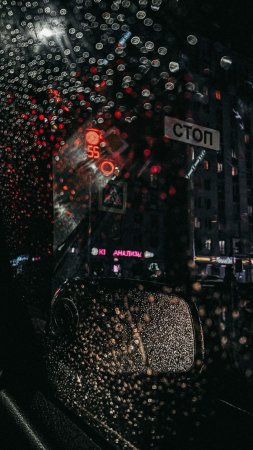 Ночь дождь скачать фон 1080 x 1920