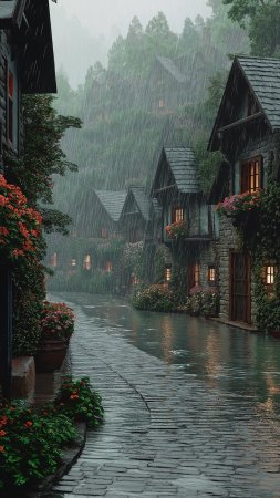 Rainy day скачать фон 1424 x 2532
