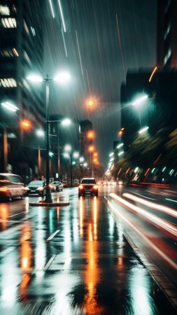 Night rainy скачать фон 1080 x 1920