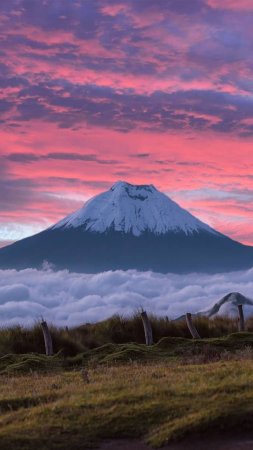 Cotopaxi volcano скачать фон 1080 x 1920