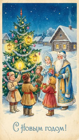 Новогодние открытки старые скачать фон 1424 x 2532