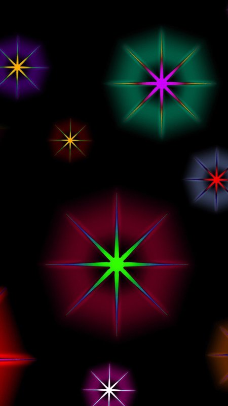 Разноцветные звезды скачать фон 1080 x 1920