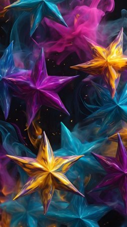 Colorful stars скачать фон 1424 x 2532