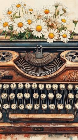 Typewriter art скачать фон 1080 x 1920