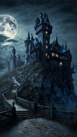 Замок дракулы скачать фон 720 x 1280