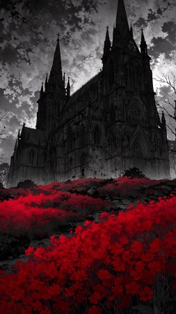 Готический пейзаж скачать фон 2160 x 3840