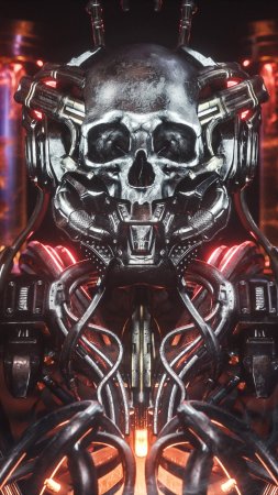 Кибер скелет cyberpunk