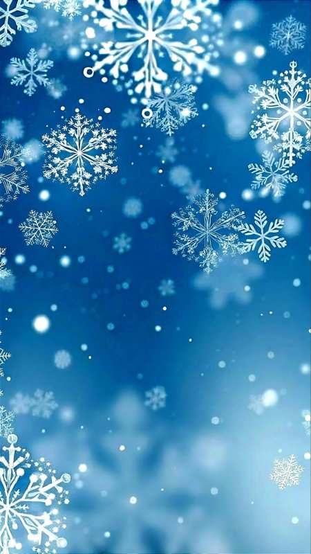Снежинки зима скачать фон 1080 x 1920