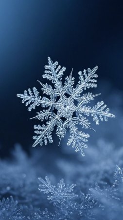 Красивая снежинка скачать фон 1080 x 1920
