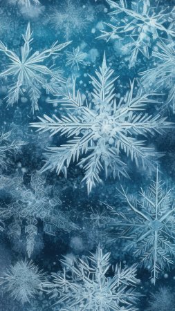 Snowflake pattern скачать фон 1080 x 1920