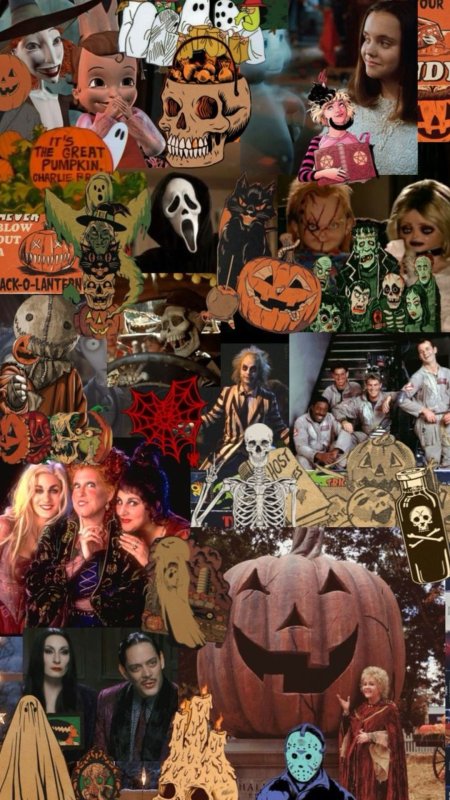 Halloween collage скачать фон 1080 x 1920