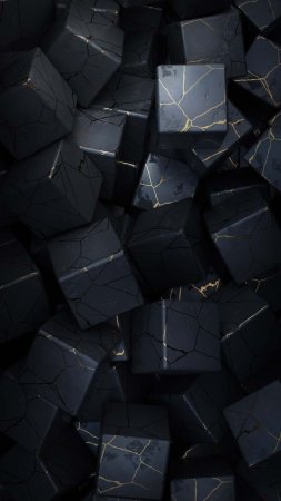 Черный обой