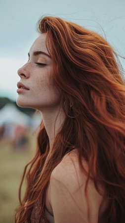Красивая рыжая девушка