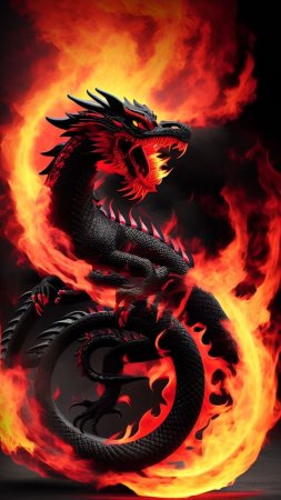 Огненные драконы скачать фон 1080 x 1920