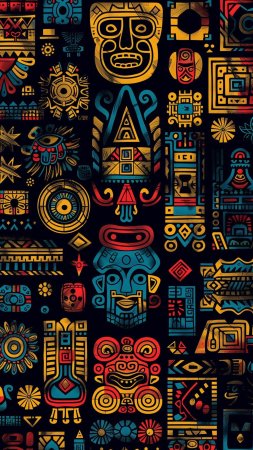 Африканские узоры скачать фон 1424 x 2532