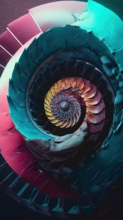 Fibonacci spiral скачать фон 1424 x 2532