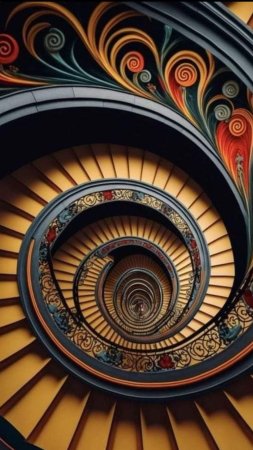 Spiral staircase скачать фон 1080 x 1920