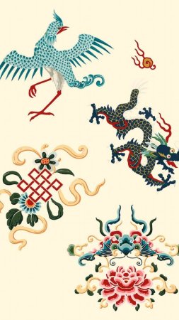 Китайские узоры скачать фон 720 x 1280