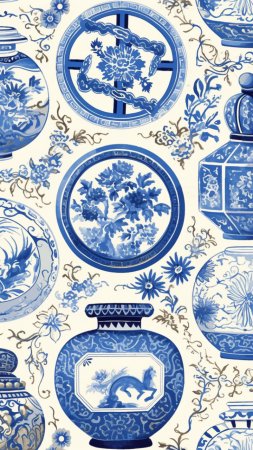 Delft blue скачать фон 720 x 1280