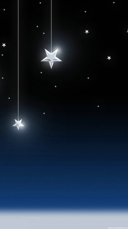 Звездное небо с луной