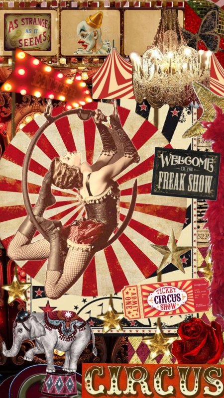 Vintage circus theme скачать фон 1080 x 1920