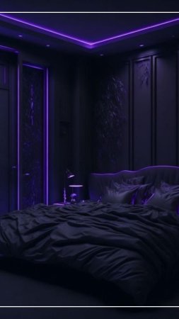 Спальня в темных тонах