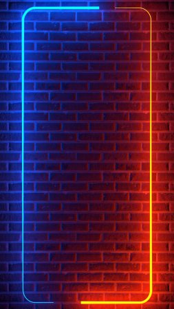 Неоновая рамка скачать фон 2160 x 3840