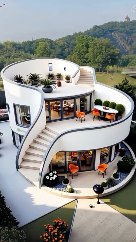 Unique house design скачать фон 1080 x 1920