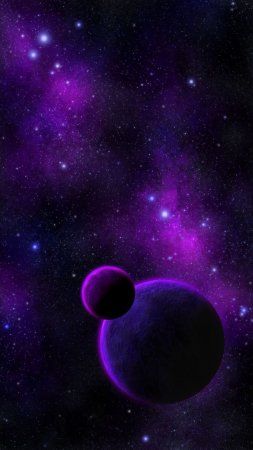 Обои фиолетовый планеты космос звезды