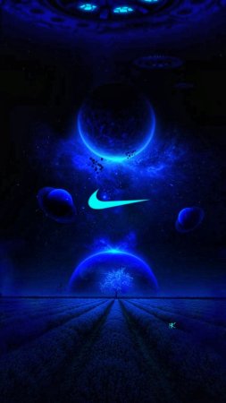 Обои Nike синие