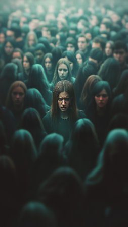 Люди в толпе скачать фон 1080 x 1920