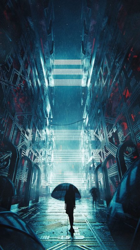 Фон в стиле киберпанк скачать фон 1080 x 1920