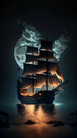 Корабль в шторм