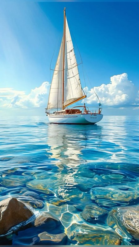 Море и парусник