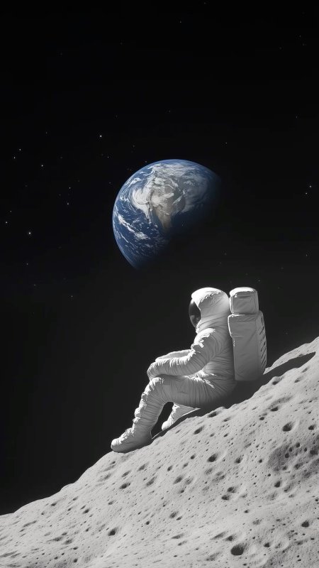 Обои Астронавт на Луне