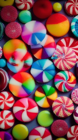 Colored candy скачать фон 1080 x 1920