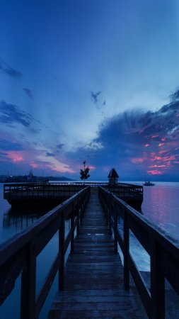 Ночь мостов скачать фон 2160 x 3840