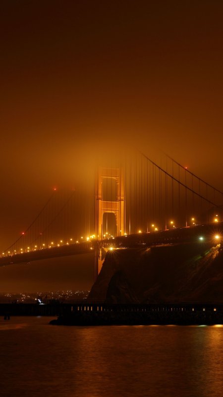 The golden gate bridge скачать фон 1440 x 2560