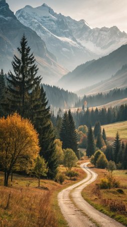 Горы лес