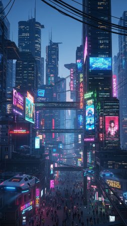 Artstation - обои города киберпанка