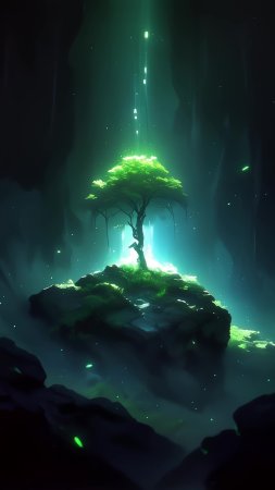 Tree fantasy скачать фон 1424 x 2532